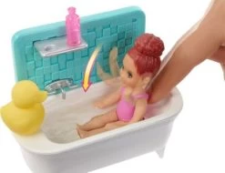 Barbie Skipper Babysitter Puppe (brünett), Spielset Mit Baby-Puppe & Badewanne -Kinderspielzeugladen 10420590 05