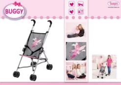 BAYER Puppen-Buggy, Rosa/grau -Kinderspielzeugladen 13545867 05