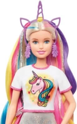 Barbie Fantasie-Haar Puppe (blond), Meerjungfrau- Und Einhorn-Look, Anziehpuppe -Kinderspielzeugladen 15653415 05