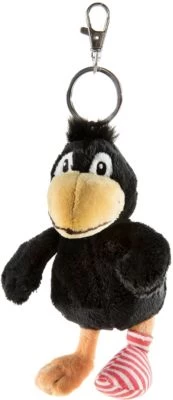 Heunec Plüsch-Anhänger Rabe Socke, 10 Cm