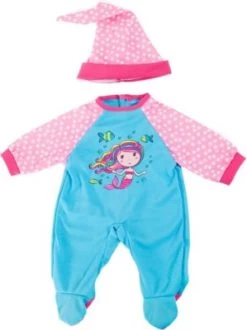 BAYER Kleider Für Puppen 40-46 Cm: 2-tlg. - Strampler + Mütze, Blau/rosa