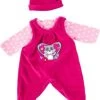 BAYER Kleider Für Puppen 33-38 Cm: 3-tlg. Set - Hose, Oberteil, Mütze, Rosa/pink -Kinderspielzeugladen 16933544 01