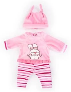BAYER Kleider Für Puppen 33-38 Cm: 3-tlg. Set - Hose, Oberteil, Mütze, Rosa/rot/weiß -Kinderspielzeugladen 16933549 02