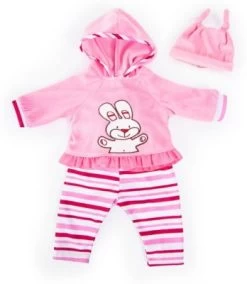 BAYER Kleider Für Puppen 33-38 Cm: 3-tlg. Set - Hose, Oberteil, Mütze, Rosa/rot/weiß -Kinderspielzeugladen 16933549 03