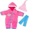 BAYER Kleider Für Puppen 40-46 Cm: 3-tlg. - Schneeoverall, Schal, Mütze, Pink/blau -Kinderspielzeugladen 16933606 01