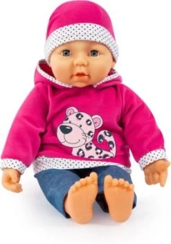 BAYER Kleider Für Puppen 40-46 Cm: 3-tlg. - Hose, Oberteil, Mütze, Blau/pink -Kinderspielzeugladen 16933627 04