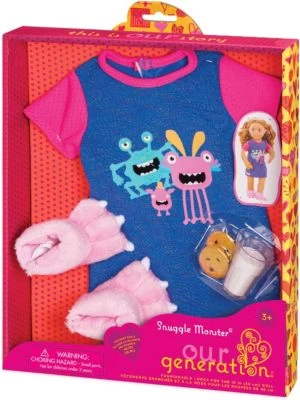 Our Generation Schlafanzug Und Monster-Hausschuhe Für 46 Cm Puppen 3 Our Generation Schlafanzug Und Monster-Hausschuhe Für 46 Cm Puppen