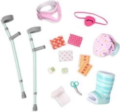 Our Generation Gips-, Verband- Und Krücken-Set Für Puppen