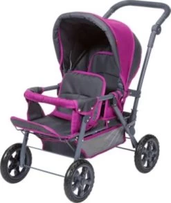 KNORRTOYS.COM Zwillingspuppenwagen Big Twin - Tec Purple