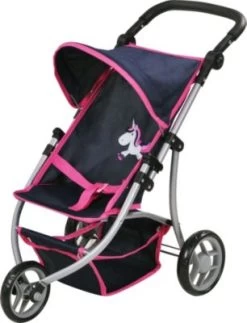 KNORRTOYS.COM Puppenwagen Jogger Lio - UMA Einhorn, Blau