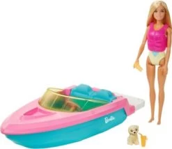 Barbie Boot-Spielset Mit Puppe Inkl. Haustier Hündchen Und Zubehör