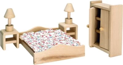 Beluga Puppenhausmöbel Aus Holz - Schlafzimmer 3 Beluga Puppenhausmöbel Aus Holz - Schlafzimmer