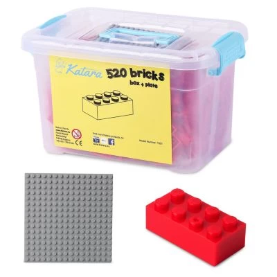 Katara Bausteine Box-Set Mit 520 Steinen + Platte + Box, 100% Kompatibel LEGO®, Sluban, Papimax, Q-Bricks Und Mehr Steckbausteine 3 Katara Bausteine Box-Set Mit 520 Steinen + Platte + Box, 100% Kompatibel LEGO®, Sluban, Papimax, Q-Bricks Und Mehr Steckbausteine