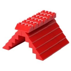 Katara 100 Rote Bausteine In Dachform, Sluban, Papimax, Q-Bricks Und Mehr Steckbausteine -Kinderspielzeugladen 19577304 05