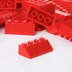 Katara 100 Rote Bausteine In Dachform, Sluban, Papimax, Q-Bricks Und Mehr Steckbausteine -Kinderspielzeugladen 19577304 06