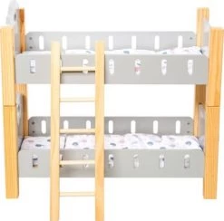 MyToys ORIGINALS Holz Puppenetagenbett, Grau Mit Bettwäsche 11 MyToys ORIGINALS Holz Puppenetagenbett, Grau Mit Bettwäsche -Kinderspielzeugladen 19919013 04