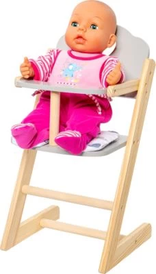 MyToys ORIGINALS Holz Puppenhochstuhl, Grau 5 MyToys ORIGINALS Holz Puppenhochstuhl, Grau – Bild 3