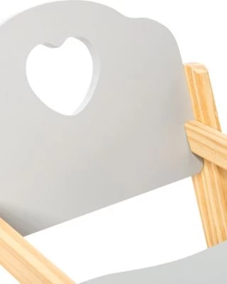 MyToys ORIGINALS Holz Puppenhochstuhl, Grau 7 MyToys ORIGINALS Holz Puppenhochstuhl, Grau – Bild 5