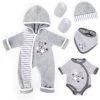 Deluxe Puppenkleidung-Set 6-tlg. Grau Von Bayer, 38-42 Cm -Kinderspielzeugladen 20028641 01