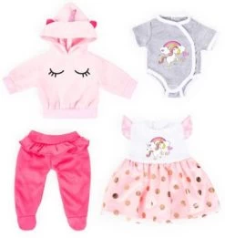 Deluxe Puppenkleidung-Set Einhorn 4-tlg. Von Bayer, 38-42 Cm