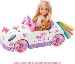 Barbie Chelsea Puppe Spiel-Set Inkl. Auto, Regenbogen-Einhorn -Kinderspielzeugladen 20410879 04