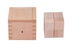 SINA®SPIELZEUG Holzspielzeug Gabe 3 Fröbelspiel 8 Würfel (25 X 25 X 25 Mm)