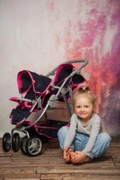 KNORRTOYS.COM Zwillingspuppenwagen Milo - Flying Hearts Blue Pink 11 KNORRTOYS.COM Zwillingspuppenwagen Milo - Flying Hearts Blue Pink -Kinderspielzeugladen 21653775 04