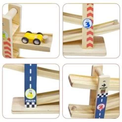 Baobë® Kugelbahn Murmelbahn Holzauto-Spur Lernspielzeug -Kinderspielzeugladen 22039468 03