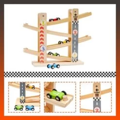 Baobë® Kugelbahn Murmelbahn Holzauto-Spur Lernspielzeug -Kinderspielzeugladen 22039468 04