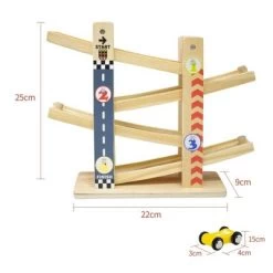 Baobë® Kugelbahn Murmelbahn Holzauto-Spur Lernspielzeug -Kinderspielzeugladen 22039468 05