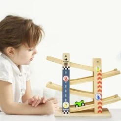 Baobë® Kugelbahn Murmelbahn Holzauto-Spur Lernspielzeug -Kinderspielzeugladen 22039468 06