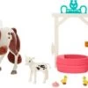 MATTEL Spirit Tier-Babysitting Mit Boomerang Spielset Mit Pferd (21 Cm), Badetrog Und Tränke, Huf-Aktivierungsfunktion, 3 Tieren Und Badebürste, Ab 3 Jahren