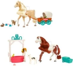 MATTEL Spirit Tier-Babysitting Mit Boomerang Spielset Mit Pferd (21 Cm), Badetrog Und Tränke, Huf-Aktivierungsfunktion, 3 Tieren Und Badebürste, Ab 3 Jahren -Kinderspielzeugladen 22096333 03