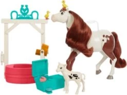 MATTEL Spirit Tier-Babysitting Mit Boomerang Spielset Mit Pferd (21 Cm), Badetrog Und Tränke, Huf-Aktivierungsfunktion, 3 Tieren Und Badebürste, Ab 3 Jahren -Kinderspielzeugladen 22096333 04