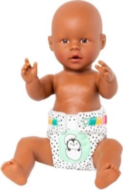 Heless Puppen-Stoffwindeln "Pinguin Pünktchen", 2 Stück, Gr. 28-35 Cm -Kinderspielzeugladen 22306605 04