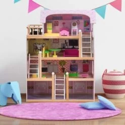 COSTWAY® Spielzeughaus Puppenhaus -Kinderspielzeugladen 22590427 03