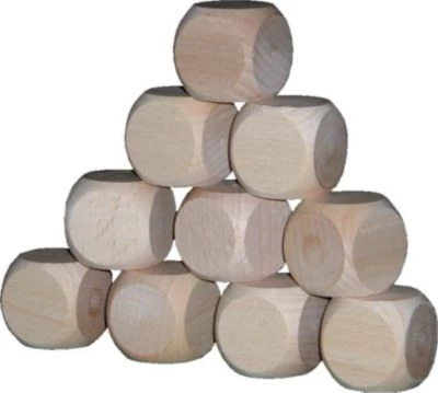 Holzspielzeug 10 Holzwürfel Blanko 40er 3 Holzspielzeug 10 Holzwürfel Blanko 40er