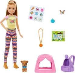 Barbie "Barbie Im Doppelpack! Camping" Spielset Mit Stacie Puppe Und Hündchen