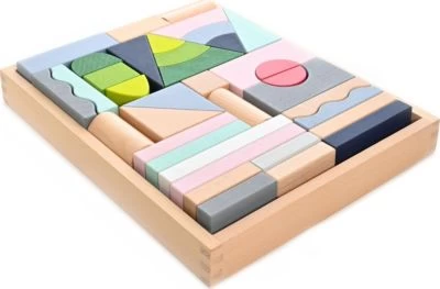 EverEarth Stylische Bauklötze, 37 Teile In Holzkiste 3 EverEarth Stylische Bauklötze, 37 Teile In Holzkiste