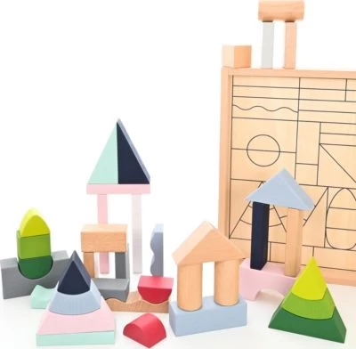 EverEarth Stylische Bauklötze, 37 Teile In Holzkiste 8 EverEarth Stylische Bauklötze, 37 Teile In Holzkiste – Bild 6