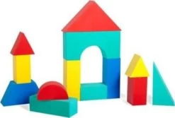 Edushape Edu-Schaumblöcke, 32 Stück, Bunt Mit Gemusterter Vorder- Und Rückseite