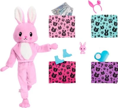 Barbie Cutie Reveal Puppe Mit Hasen-Plüschkostüm Und 10 Überraschungen 5 Barbie Cutie Reveal Puppe Mit Hasen-Plüschkostüm Und 10 Überraschungen – Bild 3