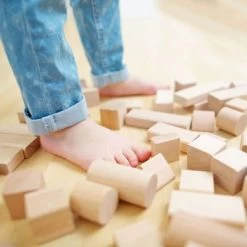 LEO & EMMA Holzspielzeug Öko Holzbausteine 54teilig In Schönem Baumwollbeutel -Kinderspielzeugladen 24097788 05