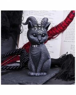 Geheimnisvolle Katzenfigur Mit Ziegenhörner Als Gothic Wohn Accessoire Actionfiguren -Kinderspielzeugladen 24169857 05