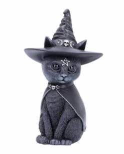 Schwarze Katze Mit Hexenhut Im Okkult Design Als Sammlerfigur Actionfiguren
