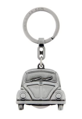 VW Collection By BRISA VW Käfer Schlüsselanhänger Mit Einkaufswagenchip In Geschenkdose - Antiksilberoptik 6 VW Collection By BRISA VW Käfer Schlüsselanhänger Mit Einkaufswagenchip In Geschenkdose - Antiksilberoptik – Bild 4