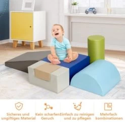 COSTWAY® Schaumstoffbausteine 6 Tlg. Softbausteine Bauklötze -Kinderspielzeugladen 24304253 05