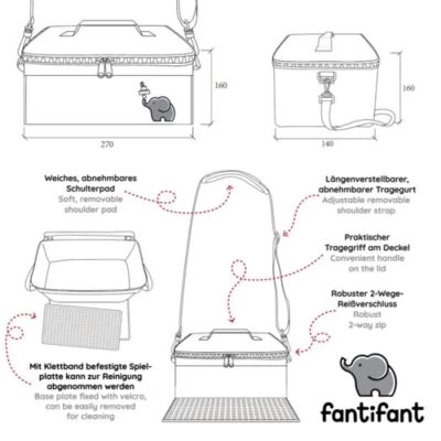 Fantifant Baustein-Tasche Für Kleine Klemmbausteine Z.B. Lego Tasche Mit Spielplatte 6 Fantifant Baustein-Tasche Für Kleine Klemmbausteine Z.B. Lego Tasche Mit Spielplatte – Bild 4
