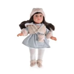 MONI Kinderpuppe 46 Cm Haare, MĂŒtze, Bewegliche Arme Beine, Ab 3 Jahre Babypuppen