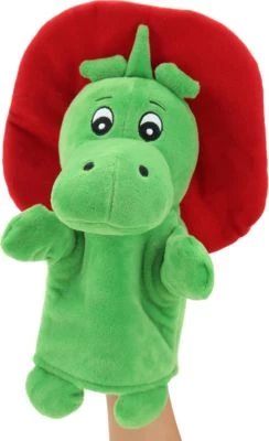 Sweety-Toys 11377 Handpuppe Drache Grisu Grün, 30 Cm